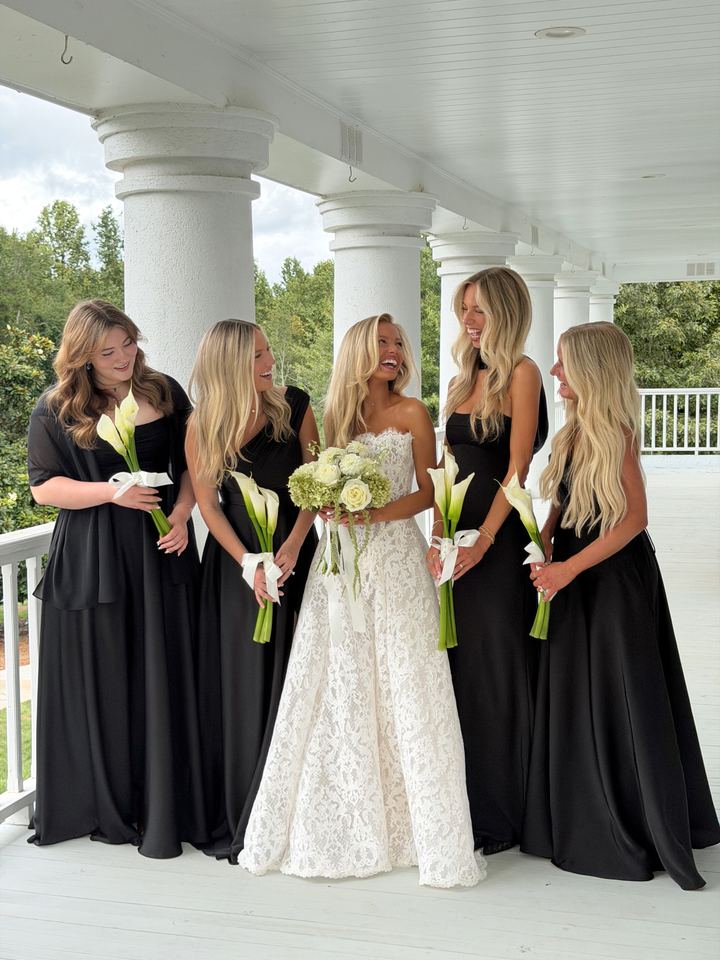 Bride and bridesmaids